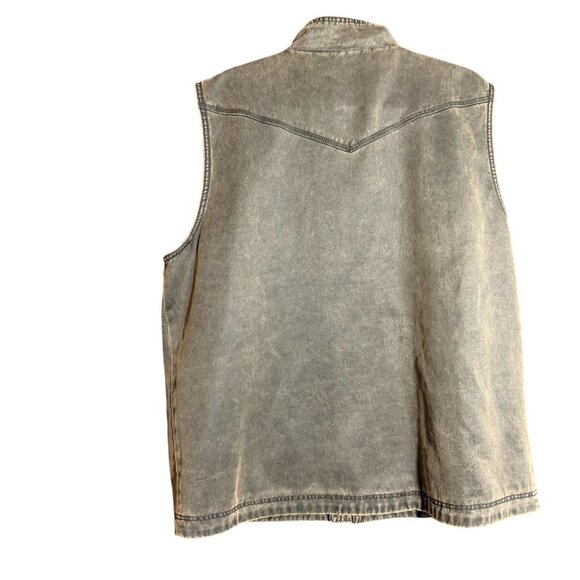 North River Zip and Snap Button Front Jacket Vest Mens Size XL Brown - Picture 5 of 7